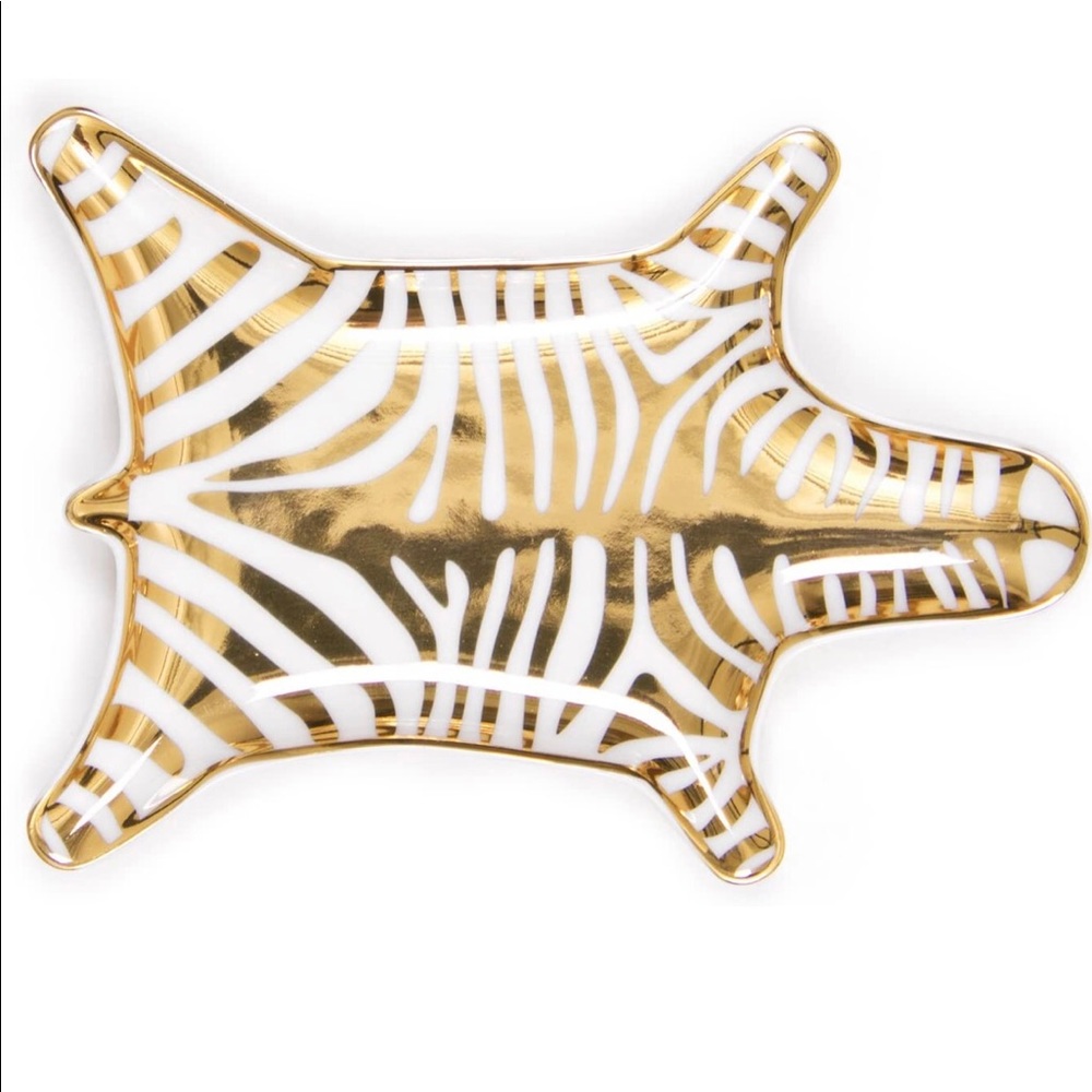 Jonathan Adler Zebra Stacking Dish - Gold